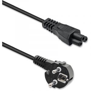 C&acirc;ble d'alimentation Qoltec coud&eacute; SCHUKO IEC C5 Tr&egrave;fle 3 x 1,0 mm&sup2; 1,5 m