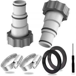 Adaptateur tuyau Piscine 32 38,2 Pi&egrave;ces Adaptateur Piscine Intex 32 38,Adaptateur Piscine 38mm,Raccord tuyau Piscine Intex,Adaptateur tuyau Pompe