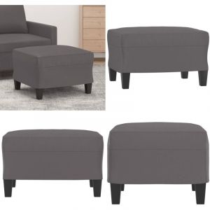 Vidaxl - Repose-pied Gris 60x50x41 cm Similicuir - Tabouret - Repose-pied - Pouf - Simili Cuir - Meuble Salon - Home & Living