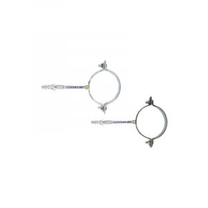 Capaldo - Pack de 2 pcs Collier pour descente de tuyaux marron fonce' 100 mm