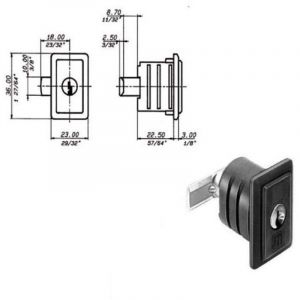 Serrure de meubles Push 2324 Meroni