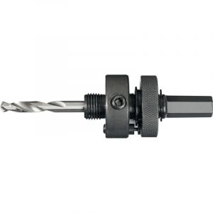 Mandrin 6 pans 11,0 mm avec foret à centrer scies cloches 32 - 152 mm