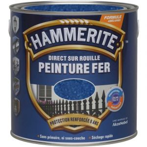 Julien - Peinture Direct Sur Rouille Martel&eacute;e Bleu Nuit 2,5 l - Hammerite