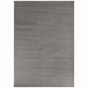Tapis salon 80 x 240 cm, motif faux uni, gris, texture relief et structure dense, toucher confortable, entretien facile, idéal couloir