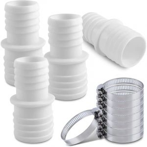 Lot de 4 Pcs Raccord Tuyau Piscine 32 mm et 38 mm, Raccord de Tuyau avec Colliers de Serrage, 32 mm vers 38 mm Adaptateur Raccord Piscine, Adaptateur