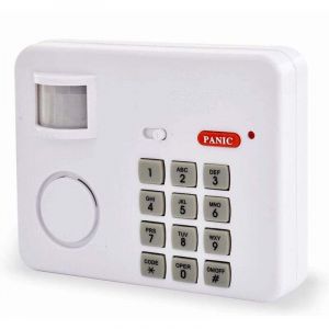 ALOVEZ Alarme Sans Fil, D&eacute;tecteur Mouvement 100&deg; 5m, Sir&egrave;ne 90 dB, Carillon, Clavier, Bouton Panique, ABS, 3 Piles AA, Installation Facile, Maison,