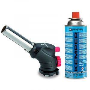 Kemper - Chalumeau à gaz Multi-usages Soudure Brasage Cuisine + Cartouche de gaz butane 227gr