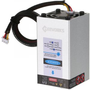 Geevorks 450nm 80W Module Laser à Focale Fixe Tête de Gravure Laser Haute Vitesse Graveur Laser Imprimante 3D Routeur cnc Module Laser, Argent, 80W