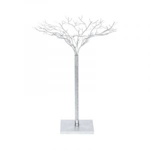 Paris Prix - Statuette Déco en Fer Forgé 'Arbre' 80cm Argent