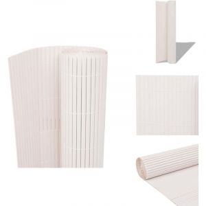 Vidaxl - Clôture de jardin Double face 90 x 300 cm Blanc - Clôture De Jardin - Clôture Pvc - Clôture Blanche - Clôture Résistante Aux Intempéries