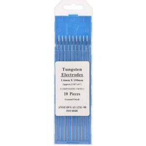 Vtizikl 10Pcs Électrode de Tungstène de Soudage, Électrode de Tungstène Composite Tête, Violet 1.6 150mm TIG Électrodes de Soudage Electrode de
