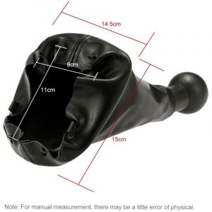 Zoternen Kit de remplacement en cuir pour pommeau de levier de vitesse, 5 vitesses, guêtre de levier de vitesse, pour PEUGEOT 207 307 406