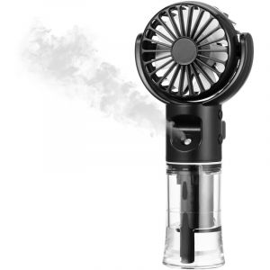 Ventilateur Brumisateur Portable, Mini Ventilateur Portable Rechargeable, Ventilateur Portable à 4 Vitesses, USB Ventilo Portable, Voyage Accessoires