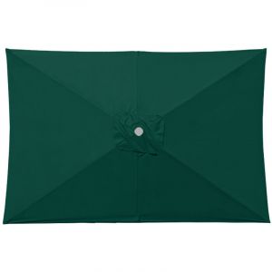 AUTRUCKER B&acirc;che de rechange pour parasol et toile de rechange imperm&eacute;able, id&eacute;ale pour les terrasses et les jardins, vert fonc&eacute;, 2 x 3 m&egrave;tres