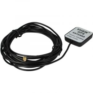 Vhbw - Antenne gps compatible avec Garmin Nüvi 760, Nüvi 710, Nüvi 660, nüvi 670 système de navigation avec connexion mcx - Pied magnétique, 5 m, noir