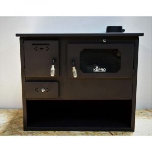 Po&ecirc;le &agrave; bois. Po&ecirc;le &agrave; combustible solide avec four. 7,5 kW de puissance de chauffage. Id&eacute;al pour cuisiner. Mod&egrave;le ' Kupro Tangra Niche avec verre'