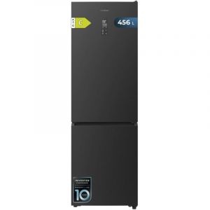 R&eacute;frig&eacute;rateur-cong&eacute;lateur en acier inoxydable, 180 cm de haut et 55 cm de large, d'une capacit&eacute; de 250 litres, Total No Frost et de classe