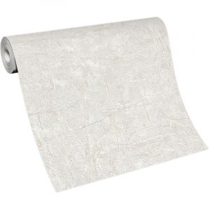 Erismann - bricoflor Papier Peint imitation b&eacute;ton blanc Tapisserie intiss&eacute;e b&eacute;ton pour bureau, salon & plus Papier Peint effet b&eacute;ton blanc