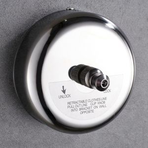 Corde &agrave; Linge R&eacute;tractable pour Int&eacute;rieur et Ext&eacute;rieur,Etendoir Linge Interieur Mural,2.8M Fil a Linge pour Appartement,H&ocirc;tel,Buanderie,Salle De