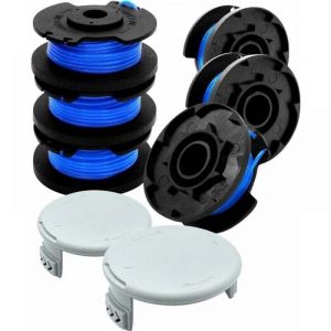 6 Pack Bobine Fil Coupe Bordure remplacements pour Ryobi + AC14RL3A 18v 24v 40v Coupe Bordures, Bobine &Oslash; 1,65mm, Longueur 3,3m (6 Bobine Fil Coupe