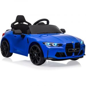 Voiture &Eacute;lectrique Enfant sous Licence bmw M4 avec T&eacute;l&eacute;command&eacute;, V&eacute;hicule &Eacute;lectrique 12V pour Enfants Vitesses 3 Km/h, Klaxon, led et Musique, pour