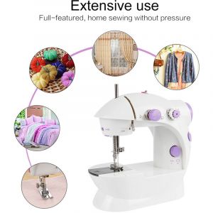 Skecten - Mini Machine à Coudre pour Débutants, Machine à Coudre Portable à Deux Vitesses, kit de Couture pour la Maison, Voyage