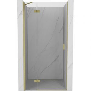 Mexen - Mist-H porte de douche battante gauche 110 cm, transparent, or bross&eacute; - 8A5-110-000-55-00-L