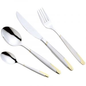 M&eacute;nag&egrave;re &eacute;l&eacute;gante avec finition dor&eacute;e, 24 pi&egrave;ces (or) MR-1512G-24