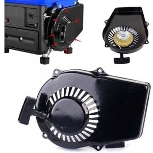 D&eacute;marreur &agrave; tirette pour tondeuse &agrave; gazon Yamaha ET650 ET950, moteur &agrave; rappel, g&eacute;n&eacute;rateur noir