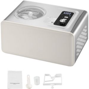 Mophorn Sorbeti&egrave;re Automatique 2 L, Machine &agrave; Glace avec Compresseur Int&eacute;gr&eacute;, Appareil &Eacute;lectrique en Acier Inoxydable, 3 Modes, Id&eacute;al pour Glaces et