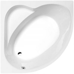 Polysan Baignoires - Baignoire d'angle SIRIUS, 130x130x43 cm, blanc 49111