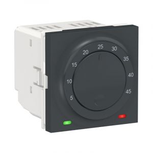 Schneider Electric - Unica - thermostat pour plancher chauffant - 10A - Anthracite - m&eacute;ca seul (NU350354)