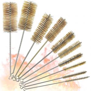 10 Pi&egrave;ces Ensemble de Laiton Mini Goupillon Nettoyage, 10 Tailles Diff&eacute;rentes Tuyau Brosses de Nettoyage, Tube Brosse de Nettoyage pour Nettoyage des