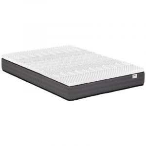 Ensemble 160 x 200 cm matelas ressorts ensachés ép.20cm + surmatelas mémoire de forme 7 zones ép.5cm - AMBRACIE de YSMÉE