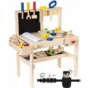 &Eacute;tabli Enfant - MAMABRUM - Mod&egrave;le Etabli Enfant - 75 Pi&egrave;ces - Bois Durable - S&eacute;curit&eacute; Maximale