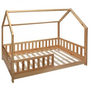 Atmosphera Createur D'interieur For Kids - Lit Cabane Enfant 90x190cm Naturel