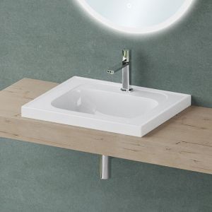 Mai&mai - Lavabo Vasque à Encastrer Blanc Vasque Rectangulaire sans Trop-plein 60x50x16.5cm Col3601