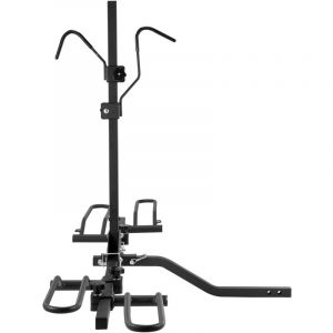 Mophorn - Porte-vélos pour attelage de 2 vélos, capacité de 80 lb, style plateforme, convient aux récepteurs de 1,25' / 2', inclinable et pliable,