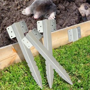 Lot de 10 supports de fixation en métal robustes, piquets pour bordure, parterre, jardin, paysage, pelouse, allée