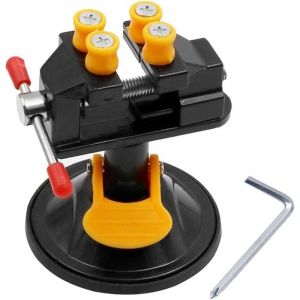 L'&eacute;tau universel &agrave; ventouse Mesee Mini, dot&eacute; d'une m&acirc;choire de gravure pivotante &agrave; 360 degr&eacute;s, sert de dispositif de serrage pour la r&eacute;paration de