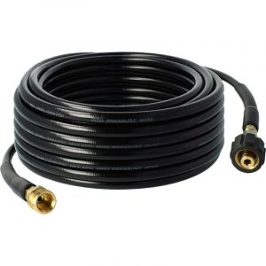 Vhbw - Tuyau de rallonge 20 m compatible avec K&auml;rcher K6, k 5.91 md t 200, k 6.80 m t 250 nettoyeur haute pression avec connexion M22 x 1,5, noir