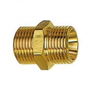 Double raccord fileté à filetage mâle, Raccord : g 3/8 x g 1/2 pouces, oc 24 mm, Long. 27 mm