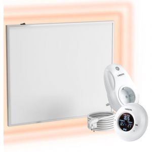 Chauffage mural infrarouge avec thermostat [t&eacute;l&eacute;commande + contr&ocirc;le wifi] &ndash; Radiateur mural &agrave; infrarouge &ndash; Panneau infrarouge en cristal de carbone &ndash;