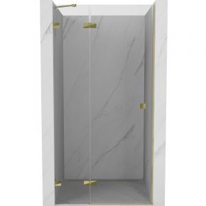 Mexen - Lunar porte de douche pivotante gauche 105 cm, transparent, dor&eacute; - 834-105-000-50-00-L