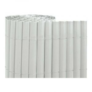 Suinga - Canisse Synthétique pvc 1,5 x 5 m avec Cannes Entières blanche, Brise-Vue pour Jardins, Balcons et Clôtures