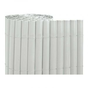 Canisse Synthétique pvc 1,5 x 5 m avec Cannes Entières blanche, Brise-Vue pour Jardins, Balcons et Clôtures