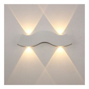 Applique Murale Led Applique Murale Moderne 3000K Blanc Chaud Applique Murale Intérieure Pour Salon, Escaliers, Chambre à Coucher, Jardin (Blanc)