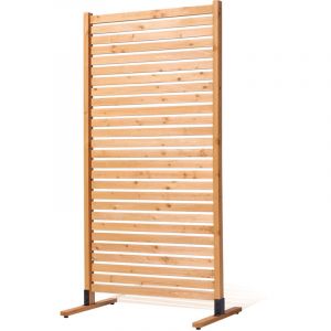 VEVOR Brise-vue en Bois, 91x186 cm, Panneau Intimite Autoportant avec Support, Ecran de Confidentialite Decoratif, Paravent Separateur Exterieur
