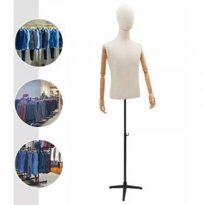 Torse de mannequin homme amovible de 53 à 76 pouces, corps réglable avec trépied en métal pour vitrine, Haute Couture
