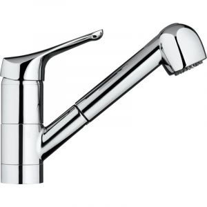 Mamoli Rubinetteria Robinet d'&eacute;vier de cuisine avec douchette extractible &agrave; double jet, couleur chrome 707700000001 Chrom&eacute;